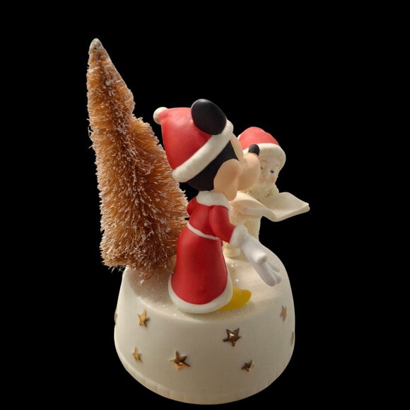 Disney Mickeys Christmas Carols Department 56 Musical Snowbabies Figurine Works - Picture 2 of 6